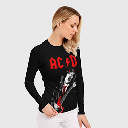 Рашгард женский AC DC Ангус Янг гитарист, цвет: 3D-принт — фото 2