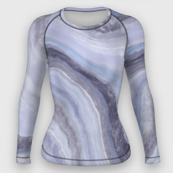 Рашгард женский Дизайн с эффектом мрамора синего цвета, цвет: 3D-принт