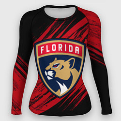 Рашгард женский Florida Panthers, Флорида Пантерз, NHL, цвет: 3D-принт
