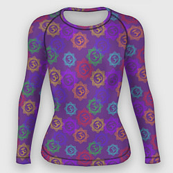 Рашгард женский Мантра ОМ - Аум, цвет: 3D-принт