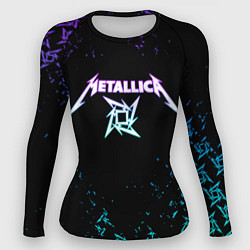 Рашгард женский Metallica металлика neon, цвет: 3D-принт
