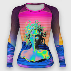 Женский рашгард Gorgon Medusa Vaporwave Neon Mountains