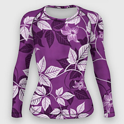 Рашгард женский Фиолетовый вьюнок, цвет: 3D-принт