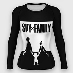 Женский рашгард Spy x Family: Семья шпиона черно-белая