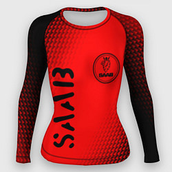 Рашгард женский СААБ SAAB Карбон FS, цвет: 3D-принт