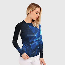 Рашгард женский Abstract geometric Прозрачные синие голографически, цвет: 3D-принт — фото 2