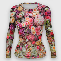 Рашгард женский MILLION MULTICOLORED FLOWERS, цвет: 3D-принт