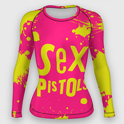 Рашгард женский Sex Pistols Yellow Logo, цвет: 3D-принт