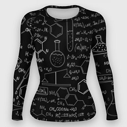 Рашгард женский Химия -формулы, цвет: 3D-принт
