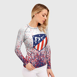 Рашгард женский Atletico madrid logo брызги красок, цвет: 3D-принт — фото 2