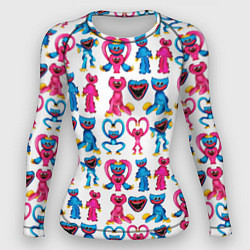 Рашгард женский POPPY PLAYTIME HAGGY WAGGY AND KISSY MISSY PATTERN, цвет: 3D-принт