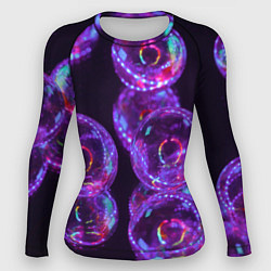 Рашгард женский Неоновые сюрреалистичные пузыри - Фиолетовый, цвет: 3D-принт