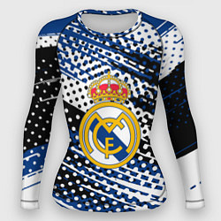 Рашгард женский Real madrid Реал Мадрид краски, цвет: 3D-принт