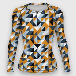 Рашгард женский Полигональный геометрический узор, цвет: 3D-принт