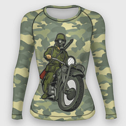 Рашгард женский В противогазе на мотоцикле, цвет: 3D-принт