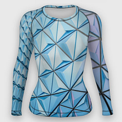 Рашгард женский Абстрактная киберпанк броня - Голубой, цвет: 3D-принт