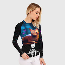 Рашгард женский Stray Cat: Бродячий Кот, цвет: 3D-принт — фото 2