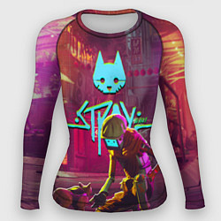 Рашгард женский Stray - cat & robot, цвет: 3D-принт