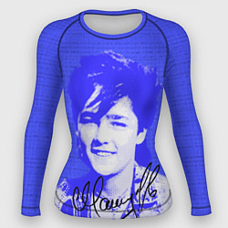 Рашгард женский Юрий Шатунов в детстве - автограф, цвет: 3D-принт