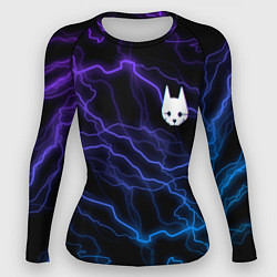 Рашгард женский Stray - молнии - неон, цвет: 3D-принт