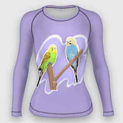 Рашгард женский Пара волнистых попугаев, цвет: 3D-принт