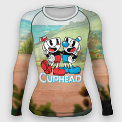 Рашгард женский Cuphead природа, цвет: 3D-принт