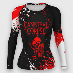 Рашгард женский Cannibal Corpse -краска, цвет: 3D-принт