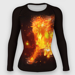 Рашгард женский Огненная лошадь мчит галопом, цвет: 3D-принт