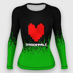 Рашгард женский Undertale - зеленая трава, цвет: 3D-принт