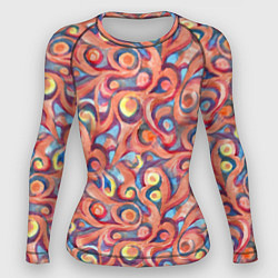 Рашгард женский Коралловая акварель, цвет: 3D-принт