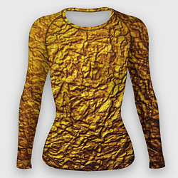 Рашгард женский Золотая фольга, цвет: 3D-принт