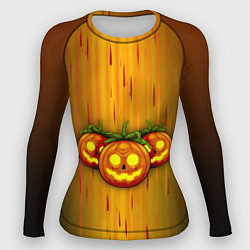 Рашгард женский Тыквы-Хэллоуин, цвет: 3D-принт