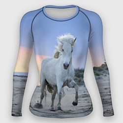 Рашгард женский Белый конь, цвет: 3D-принт