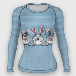 Рашгард женский Зайки-кролики, цвет: 3D-принт