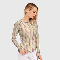 Рашгард женский Светлый вязаный свитер, цвет: 3D-принт — фото 2