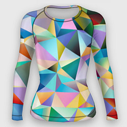 Рашгард женский Полигональная текстура, цвет: 3D-принт