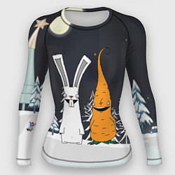 Рашгард женский Заяц и морковка, цвет: 3D-принт