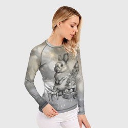 Рашгард женский Кролик карандошом, цвет: 3D-принт — фото 2