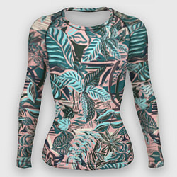 Женский рашгард Тропический узор