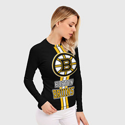 Рашгард женский Бостон Брюинз - НХЛ, цвет: 3D-принт — фото 2