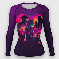 Рашгард женский Сердце в стиле Киберпанк, цвет: 3D-принт