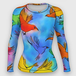 Рашгард женский Акварельные крылья, цвет: 3D-принт