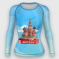 Рашгард женский Россия Москва, цвет: 3D-принт