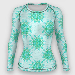 Женский рашгард Цветок и завитушка