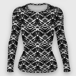 Рашгард женский Черно-белый модерн узор, цвет: 3D-принт