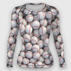Рашгард женский Бейсбольные мячи, цвет: 3D-принт