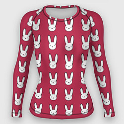 Женский рашгард Bunny Pattern red