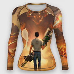 Рашгард женский Serious Sam, цвет: 3D-принт