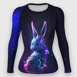 Рашгард женский Космический звёздный кролик, цвет: 3D-принт