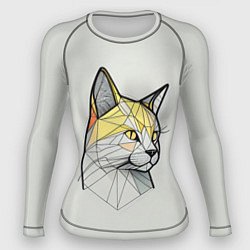 Рашгард женский Стилизованная кошка в геометрическом стиле, цвет: 3D-принт